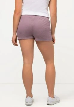 Ulla Popken RADLER SLIM ELASTIKBUND BIO - Szorty - Grau/flieder -Ulla Popken 41efce56371f42549f80e6c9780e3e79