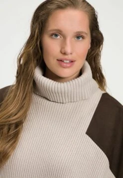 Ulla Popken Sweter - Crème -Ulla Popken 43243022d20046118ce6e155adda57ee