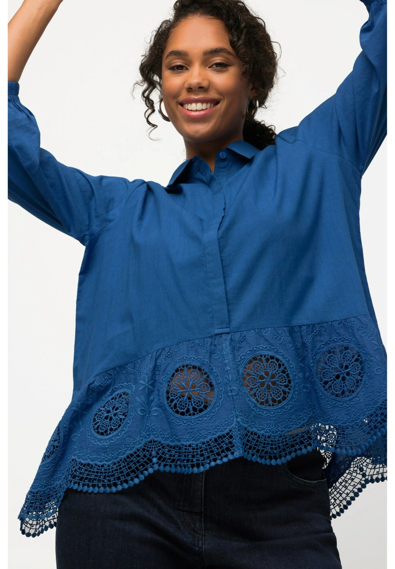 Ulla Popken Koszula - Grey Blue 6 Ulla Popken Koszula - Grey Blue - obrazek 4