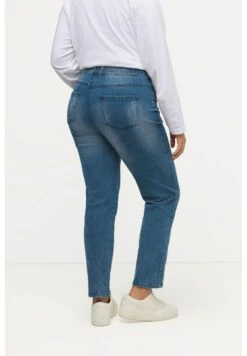 Ulla Popken DISTRESSED SARAH - Jeansy Slim Fit - Blue Denim -Ulla Popken 473f63e465de48f8992b5dd252b6a194