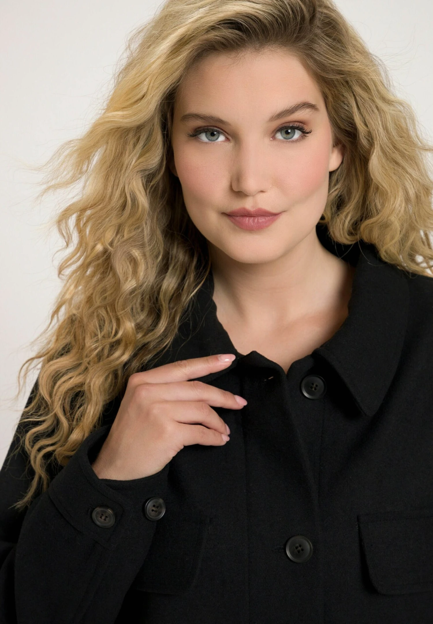 Ulla Popken Klasyczny Płaszcz - Noir 5 Ulla Popken Klasyczny Płaszcz - Noir - obrazek 3