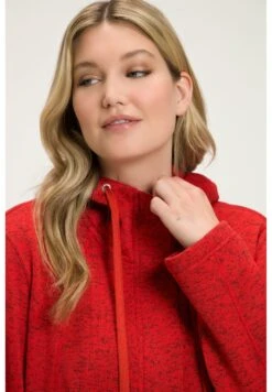 Ulla Popken Krótki Płaszcz - Rouge Carmin -Ulla Popken 48c4d8ee52d1475784e7eb4991b56ae3