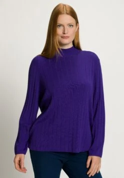 Ulla Popken STEHKRAGEN LANGARM - Sweter - Lila