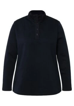Ulla Popken STEHKRAGEN KNÖPFE LANGARM - Bluza - Marine -Ulla Popken 4b2ad348048f4fa2992dcd1123cf1500