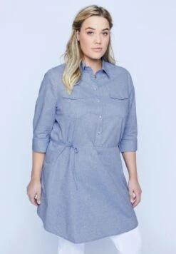 Ulla Popken BELLIEVA - Bluzka - Blue Denim