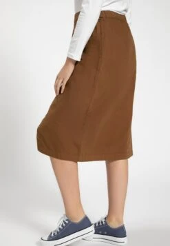 Ulla Popken GESP, COMFORTABELE BAND, BIOLOGISCH KATOEN - Spódnica Z Zakładką - Goudbruin -Ulla Popken 4b40bfbac94b4c3a8fd5d5b7c42558d7