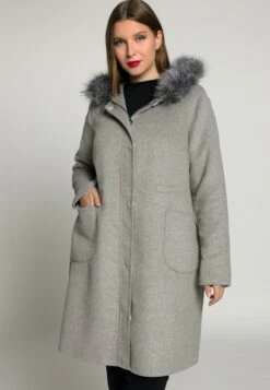 Ulla Popken CORDON COULISSANT À LA TAILLE - Klasyczny Płaszcz - Gris Clair Chiné