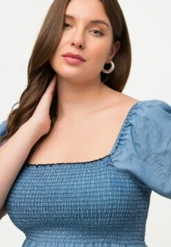 Ulla Popken Bluzka - Bleu Jean -Ulla Popken 4c9cf137fc434ac19a24deafbb7a57d6