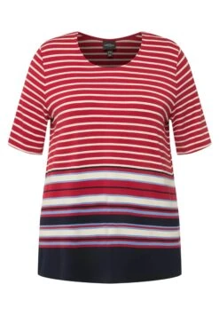 Ulla Popken T-shirt Z Nadrukiem - Rouge/pavot -Ulla Popken 4d9109f33ebc4f7ca4a562f84d38b43c