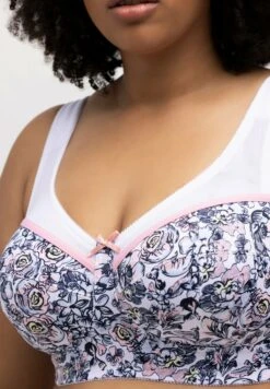 Ulla Popken ROSE - Stanik Sportowy Z Lekkim Wsparciem - Off White -Ulla Popken 4fd5987bb5964048ac1fc362539c2ec6