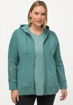 Ulla Popken KAPUZE - Bluza Rozpinana - Eisgrün -Ulla Popken 4ff19c5231f4401da71d47b1fd0618e7