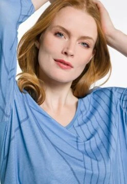 Ulla Popken Bluzka Z Długim Rękawem - Lichtblauw -Ulla Popken 51f93a224f784e339d203f74b7d162f5