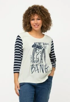 Ulla Popken BANG! GRAPHIC WITH CONTRAST SLEEVES - Bluzka Z Długim Rękawem - Blanc Cassé 9 Ulla Popken BANG! GRAPHIC WITH CONTRAST SLEEVES - Bluzka Z Długim Rękawem - Blanc Cassé -Ulla Popken 51fdae0035584bc485cb4d7cc110cad8