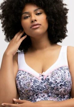 Ulla Popken ROSE - Stanik Sportowy Z Lekkim Wsparciem - Off White -Ulla Popken 533c26938dbb449fa2fc3d6406379049