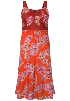 Ulla Popken Sukienka Z Dżerseju - Bright Orange -Ulla Popken 5411ce58588f4580a9510636afa630a9