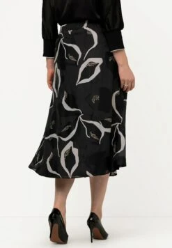 Ulla Popken DOPPELLAGIG TASCHEN - Spódnica Trapezowa - Schwarz -Ulla Popken 54786226074044e7bc6c2d6d5a01b548