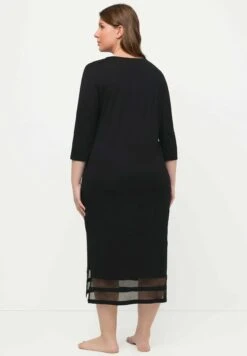Ulla Popken Koszula Nocna - Zwart -Ulla Popken 54a813d6bbb241d6a8488d856fc41053