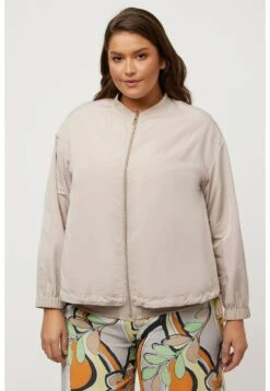 Ulla Popken SHIMMER DETAIL LAYERED - Kurtka Bomber - Sand