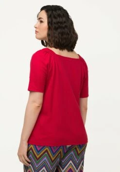 Ulla Popken FRONCES COL EN V MANCHES COURTES - T-shirt Basic - Lychee -Ulla Popken 57568381b99949198961f2fd2a7d1843