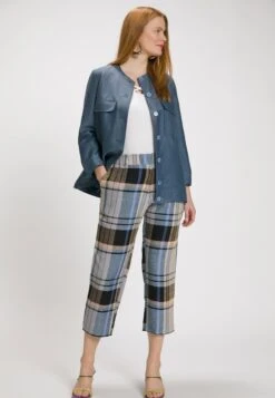 Ulla Popken Spodnie Materiałowe - Camel Multi -Ulla Popken 5961c67c904849cd9d27be14c8916aae