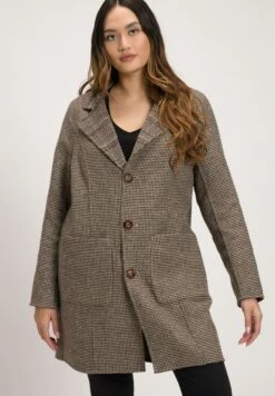 Ulla Popken Krótki Płaszcz - Kastanjebruin -Ulla Popken 5a578bc882c1403b926acb13b427f224