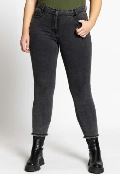 Ulla Popken Jeansy Skinny Fit - Dunkelgrau Denim