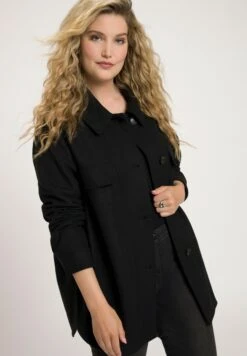 Ulla Popken Klasyczny Płaszcz - Noir 10 Ulla Popken Klasyczny Płaszcz - Noir -Ulla Popken 5b7f99e707284d9ea9735a45176c662c