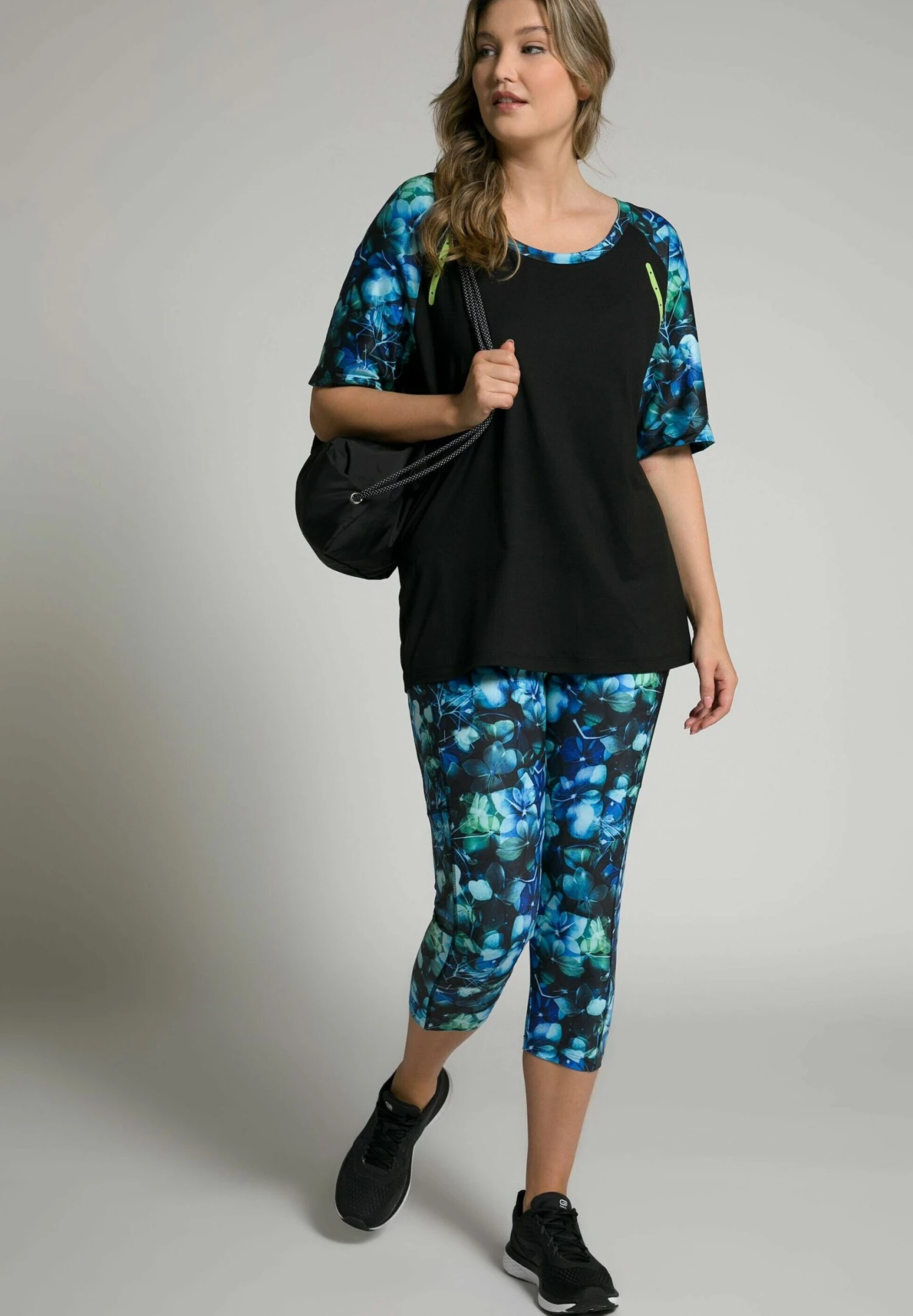 Ulla Popken TAILLE HAUTE POCHES - Legginsy - Blue 4 Ulla Popken TAILLE HAUTE POCHES - Legginsy - Blue - obrazek 2