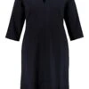 Ulla Popken Sukienka Z Dżerseju - Tiefdunkelblau -Ulla Popken 61384993617549f09d166fe939286bf3