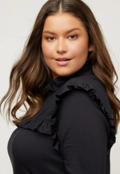 Ulla Popken Bluzka - Black -Ulla Popken 61c033c5bb134ead954fdb684f39a53d