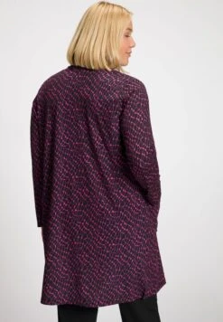 Ulla Popken MATTE GRAPHIC PRINT POCKET - Krótki Płaszcz - Hot Pink Multi -Ulla Popken 61d9c3794ce24dd6b1f64fdd4670de82