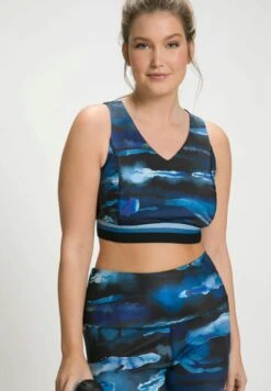 Ulla Popken IMPRIMÉ AQUARELLE DÉCOLLETÉ V - Biustonosz Bustier - Noir -Ulla Popken 629ce9d735934ea697fdd21f6c7b80ad