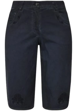 Ulla Popken TRACHTEN-BERMUDA MANDY USED-LOOK - Szorty Jeansowe - Marine -Ulla Popken 632d02d0d2b942aa86692ae70549e1bc