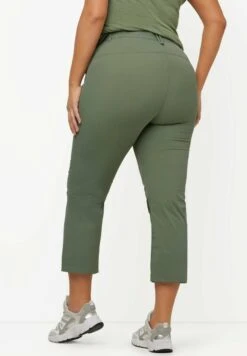 Ulla Popken FUNCTIONAL STRETCH CROP - Spodnie Materiałowe - Menthe Verte -Ulla Popken 6354b73012644df3a158afc7add6cb63