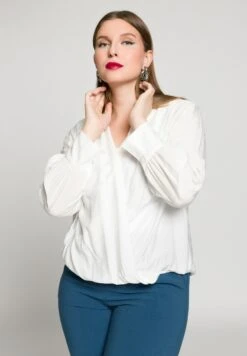 Ulla Popken Bluzka - Off White -Ulla Popken 6478828c388841e2b9f857c5482ec7cb