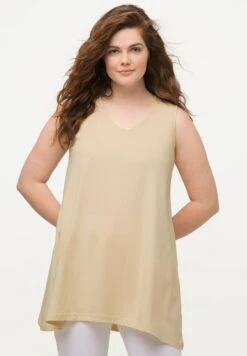 Ulla Popken A-LINIE V-AUSSCHNITT ÄRMELLOS - Top - Popcorn -Ulla Popken 64b99586a65e45a48c3d9efca6848975