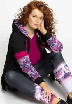 Ulla Popken Bluza Rozpinana - Zwart -Ulla Popken 64e73c9068d04863bf29aa4478e66770