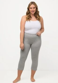 Ulla Popken GROSSE GRÖSSEN BIS 76 CAPRI KLASSISCHE 7/8 - Legginsy - Grau Melange