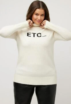 Ulla Popken Sweter - Creme -Ulla Popken 65b4138bec2b466cb5faf13755060db6