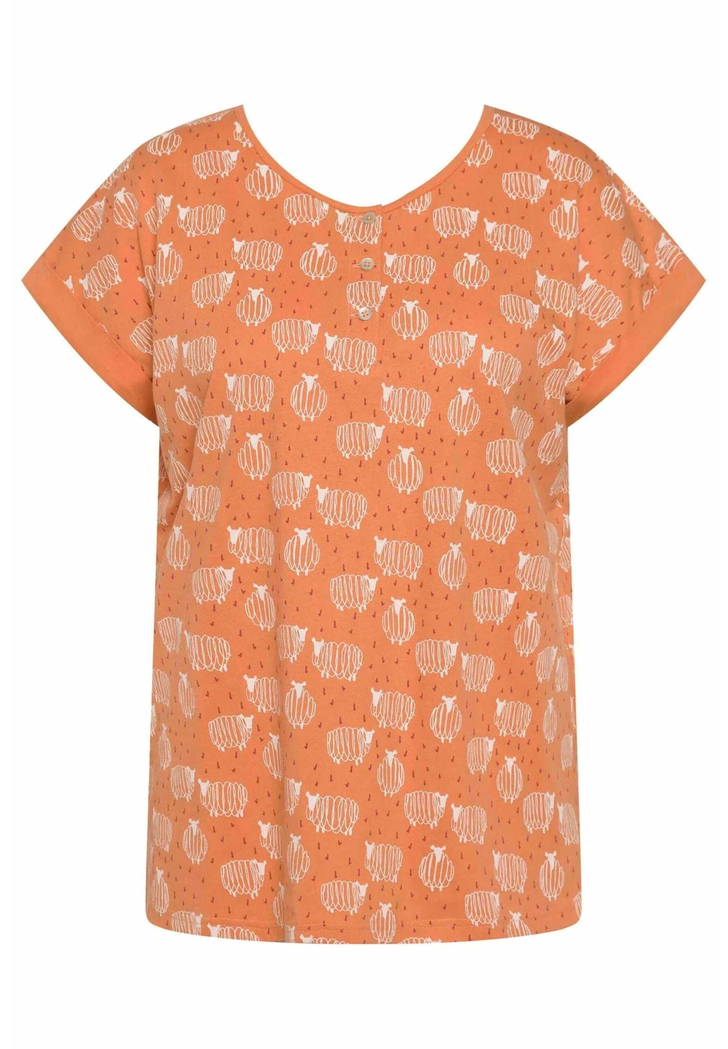 Ulla Popken Koszulka Do Spania - Beige Red 7 Ulla Popken Koszulka Do Spania - Beige Red - obrazek 5