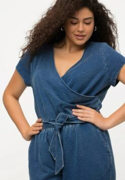 Ulla Popken WEITES BEIN - Kombinezon - Blue Denim -Ulla Popken 65cc114164a64e1ca6418b53018bdaa0