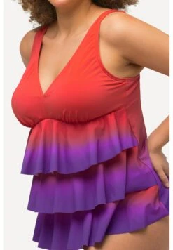 Ulla Popken FARBVERLAUF VOLANTS SOFTCUPS V-AUSSCHNITT SET - Bikini - Purple -Ulla Popken 663b7330667147c2a242f1a4782a5295