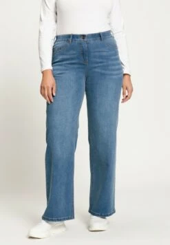 Ulla Popken Jeansy Straight Leg - Light Denim Blue