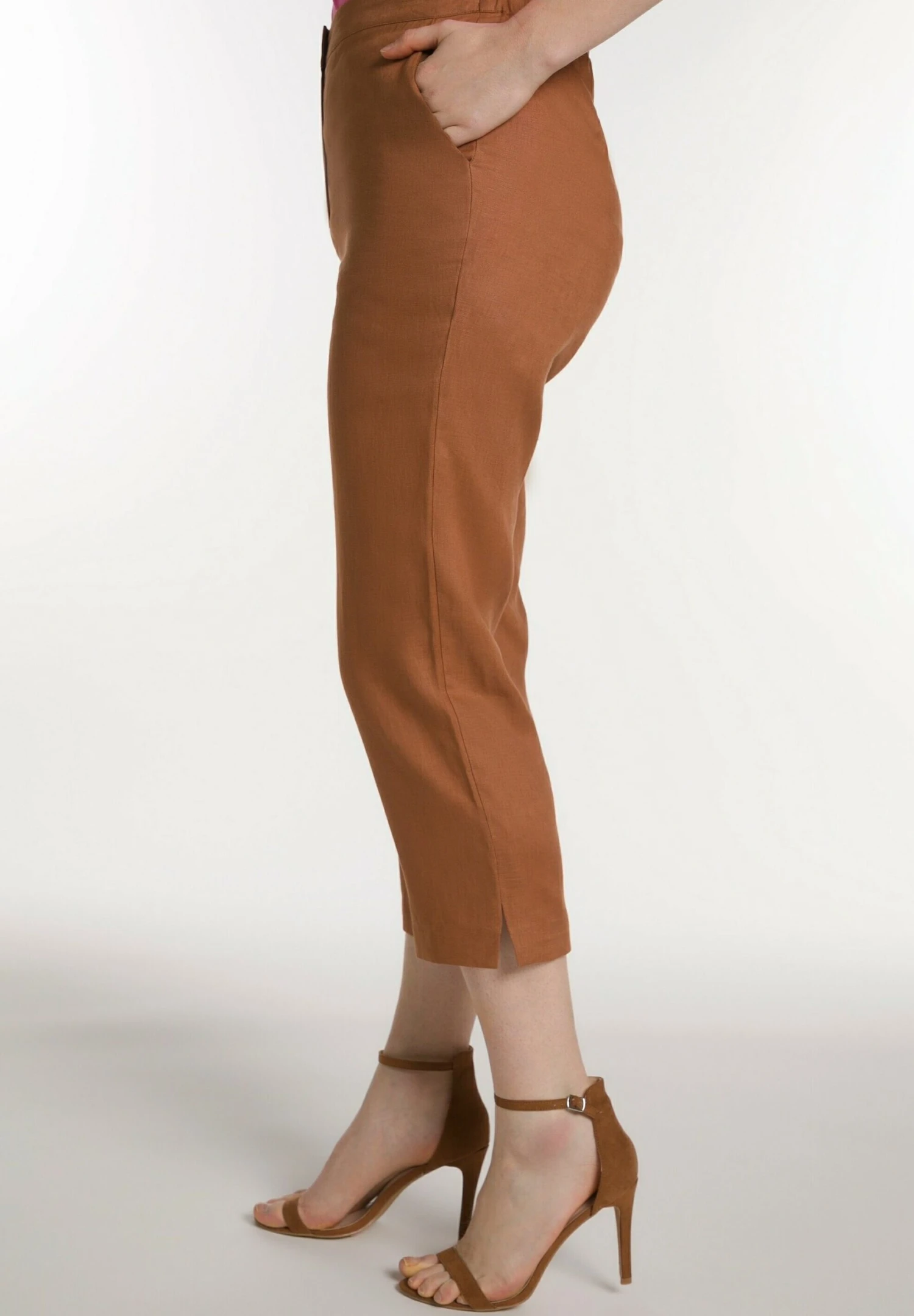 Ulla Popken Spodnie Materiałowe - Ocre 6 Ulla Popken Spodnie Materiałowe - Ocre - obrazek 4