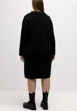 Ulla Popken Sukienka Dzianinowa - Black -Ulla Popken 6923e84451824424a273b9bad574b147