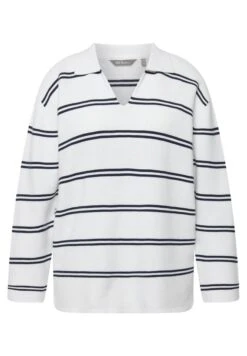 Ulla Popken RINGEL V-AUSSCHNITT LANGARM - Sweter - Schneeweiß -Ulla Popken 6965ce525292461b818a36bf449b8bb9