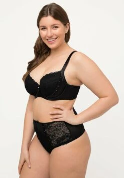 Ulla Popken Biustonosz Z Fiszbiną - Noir -Ulla Popken 697345b1bb354a1fb840462c58cd43fd