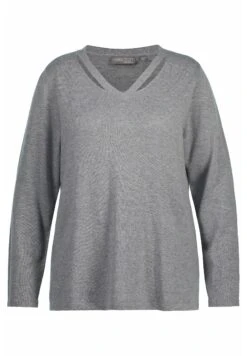 Ulla Popken Sweter - Grau Melange 9 Ulla Popken Sweter - Grau Melange -Ulla Popken 6a1bf3d813a745e2994353c2e7e86c6d