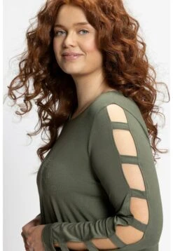 Ulla Popken LANGARM - Bluzka Z Długim Rękawem - Lodengrün -Ulla Popken 6afeab473d124cc1a2dcc044525e73c7