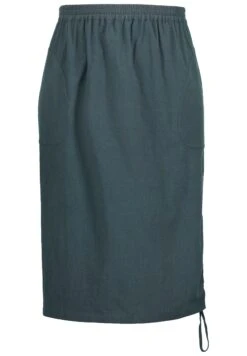 Ulla Popken MIDI TUNNELKOORD ELASTISCHE BAND ZAKKEN - Spódnica Trapezowa - Nachtgrijs -Ulla Popken 6d61c3cdf5074f0a9bbe113cdce59c91